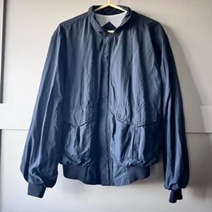 VTG Hartwell ViaSport Bomber Jacket Mens Large Black Mesh Lined Full Zip Utility